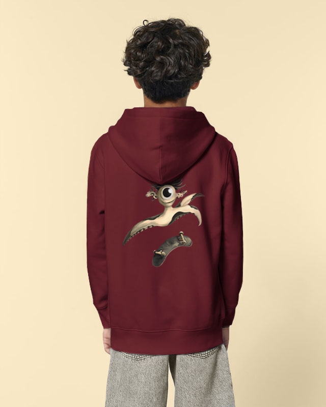 Vêtement biologique durable - Sweat enfant unisexe rouge bordeaux - Sweat enfant - Certifié GOTS, FairWear Leader, Vegan, Oeko-Tex