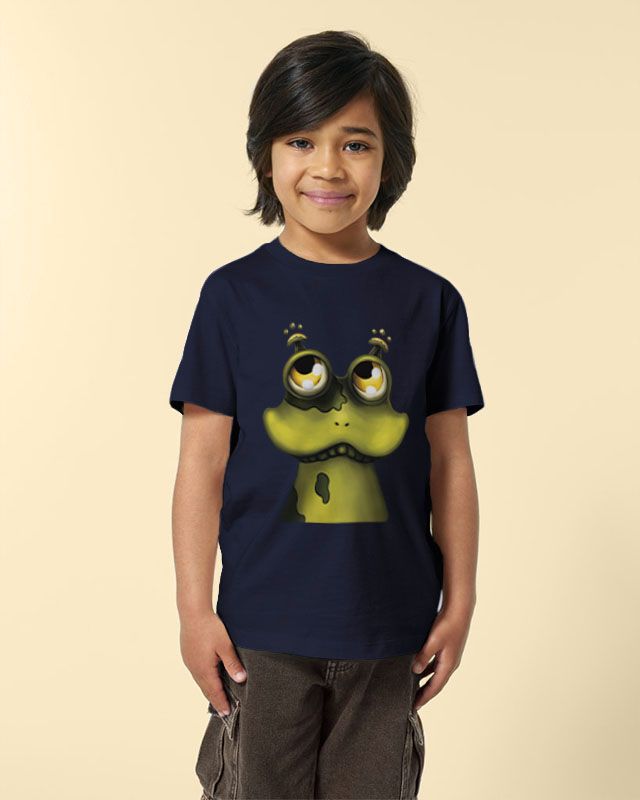 Vêtement biologique durable - T shirt enfant unisexe bleu marine - T shirt enfant - Certifié GOTS, FairWear Leader, Vegan, Oeko-Tex