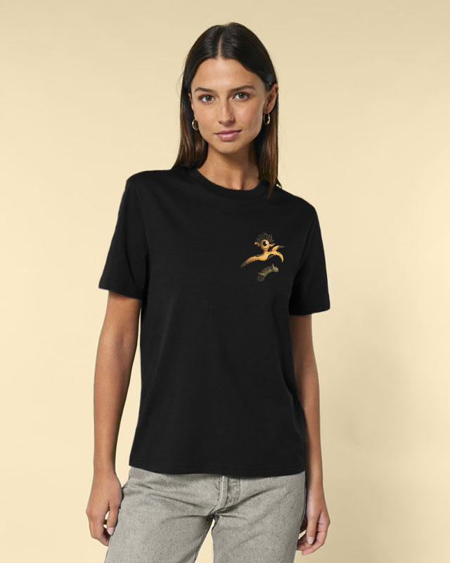 T-shirt biologique homme - bleu marine - Illustrations originales Cosmotitik - Illustration originale Wocta garage - Flocage style cœur