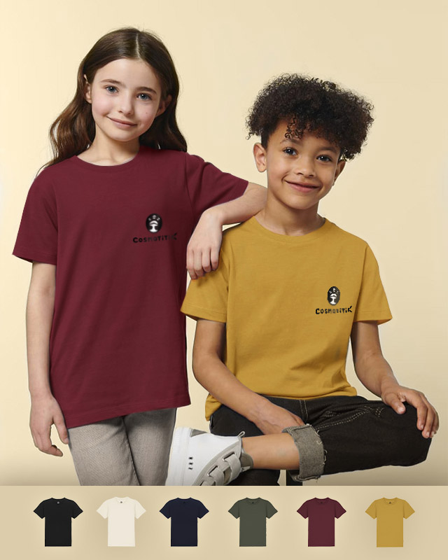 T-shirts biologiques enfant - 100% coton biologique certifié GOTS, Fairwear Leader, Vegan, Oeko-Tex