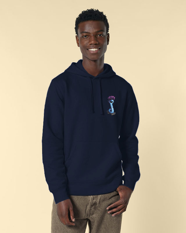 Vêtement biologique durable - Sweat homme unisexe bleu marine - Pull Sweat à capuche homme - Certifié GOTS, FairWear Leader, Vegan, Oeko-Tex, GRS Global recycled Standard