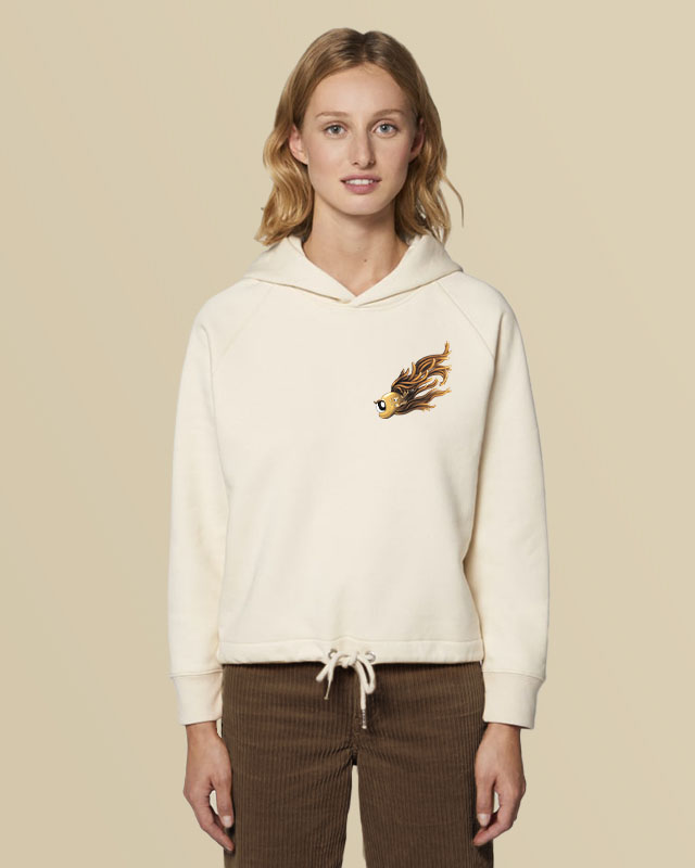 Vêtement biologique durable - Sweat femme blanc naturel - Pull Sweat à capuche femme - Certifié GOTS, FairWear Leader, Vegan, Oeko-Tex, GRS Global recycled Standard