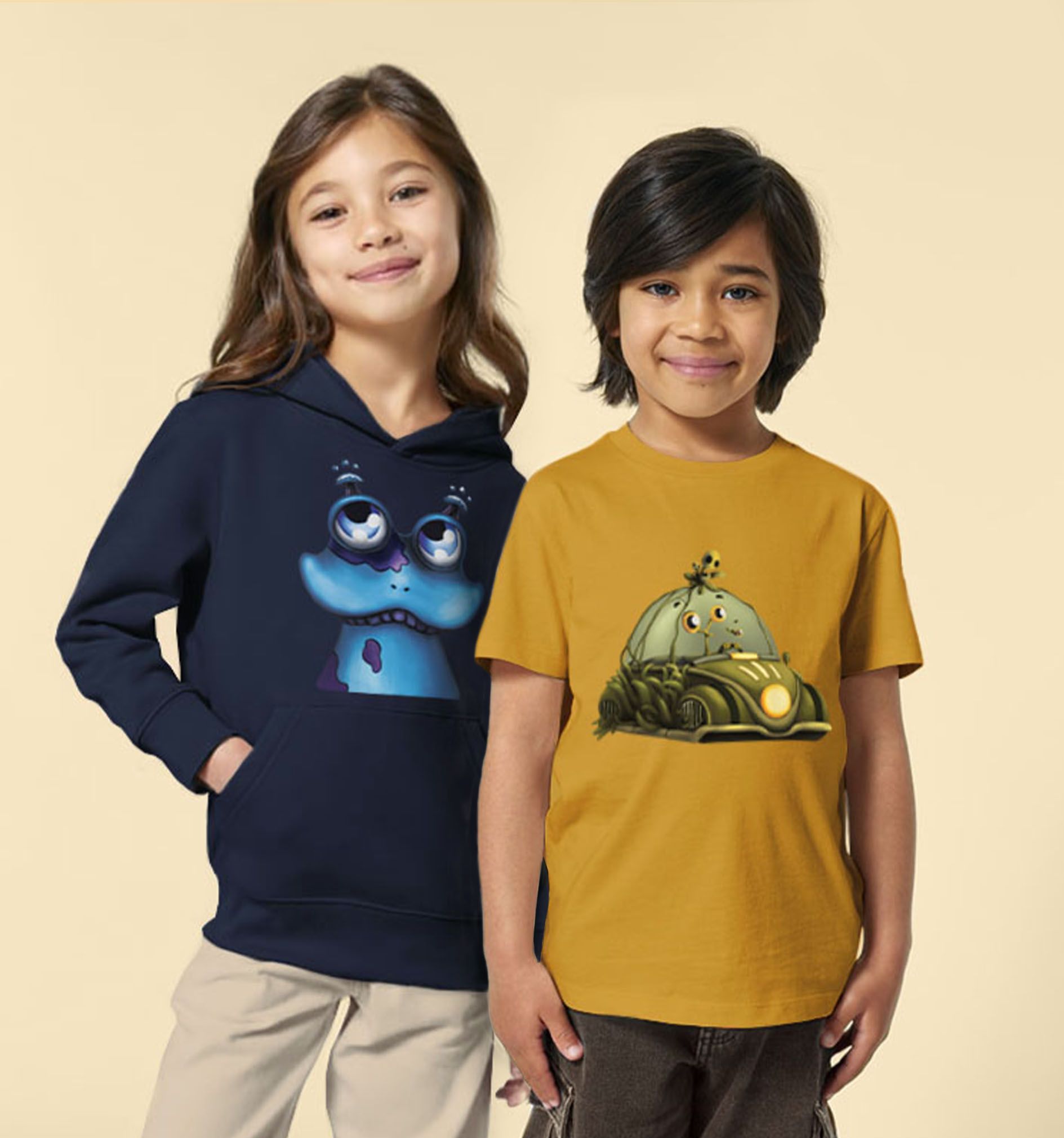 Vêtements biologiques durables - Enfant - Illustrations originales Cosmotitik - Sweat bio enfant - T shirt bio enfant